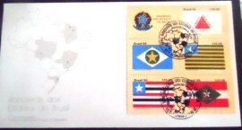 FDC Oficial de 1984 nº344 Bandeiras IV