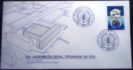 FDC Oficial de 1984 nº343 Assembléia da OEA