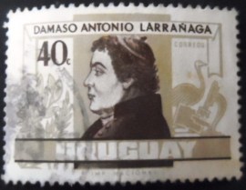 Selo postal do Uruguai de 1963 Damaso Antonio Larranaga