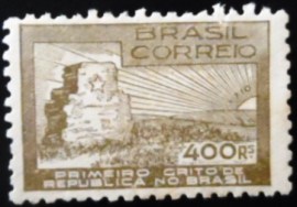 Selo postal comemorativo do Brasil de 1938 - C 129 U