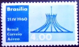 Selo postal do Brasil de 1960 Catedral - A 94 N