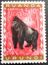 Selo postal da Ruanda Burundi de 1959 Eastern Gorilla