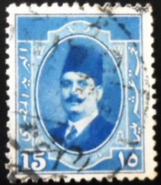 Selo postal do Egito de 1923 King Fuad I