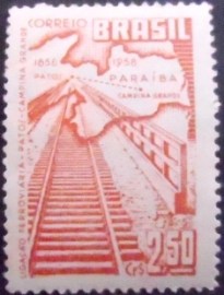 Selo postal de 1959 Ferrovia Patos-Campina Grande