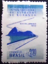 Selo postal de 1959 Estradas de Rodagem