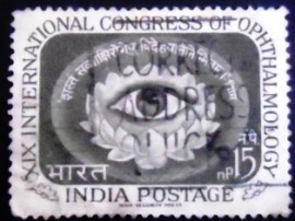 Selo postal da Índia de 1962 International Ophthalmology Congress