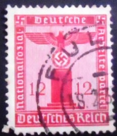Selo postal da Alemanha Reich de 1938 Eagle on a base 12