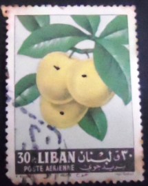 Selo postal do Líbano de 1962 Plums