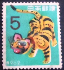 Selo postal do Japão de 1961 Year of Tiger