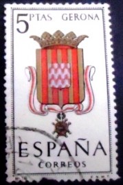 Selo postal da Espanha de 1963 Gerona