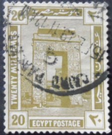 Selo postal do Egito de 1914 Pylon of Karnak and Temple of Khonsu