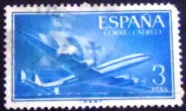 Selo da Espanha de 1956 Superconstellation and Santa Maria