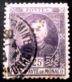 Selo postal de Monaco de 1923 Prince Louis II