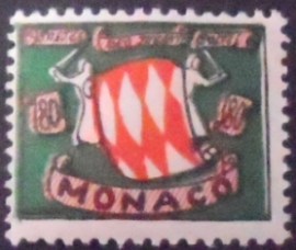 Selo postal de Mônaco de 1954 Coat of arms 80