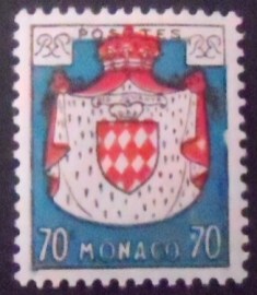 Selo postal de Mônaco de 1954 Coat of arms 70
