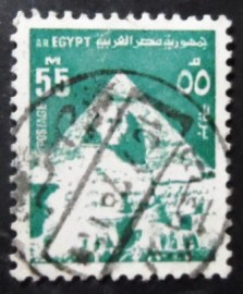 Selo postal do Egito de 1974 Chephren Pyramid
