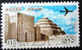 Selo postal do Egito de 1978 Step Pyramid at Sakkara
