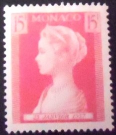 Selo postal de Monaco de 1957 Princess Grace Patricia