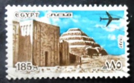 Selo postal do Egito de 1982 Step Pyramid at Saqqara