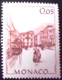 Selo postal de Mônaco de 1984 Place de la Visitation