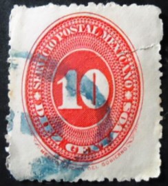 Selo postal do México de 1887 Numeral of value