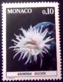 Selo postal de Mônaco de 1980 Snakelocks Anemone