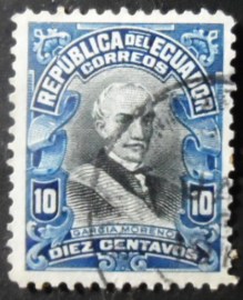 Selo postal do Equador de 1911 Pres. Dr. Garcia Moreno
