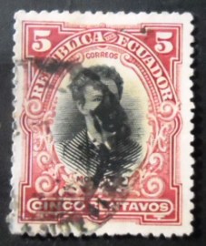 Selo postal do Equador de 1899 Juan Montalvo