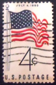 Selo postal dos Estados unidos de 1960 50-Star Flag Issue