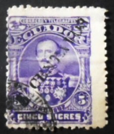 Selo postal do Equador de 1893 Juan José Flores