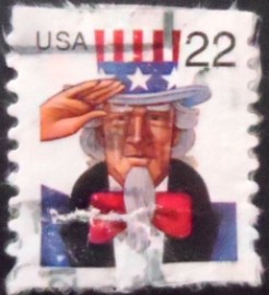 Selo postal dos Estados unidos de 1998 Uncle Sam