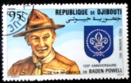 Selo postal do Djibouti de 1982 Baden Powell