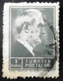 Selo postal da Turquia de 1942 President Inonu