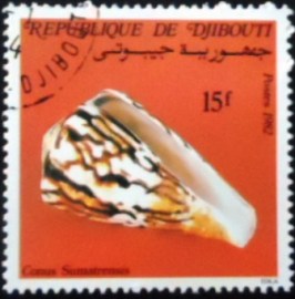 Selo postal do Djibouti de 1982 Vexillum Cone
