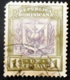 Selo postal da República Dominicana Coat of Arms