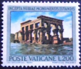 Selo postal do Vaticano de 1964 Philae Temple