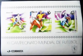 Bloco postal do Brasil de 1982 XII Campeonato Mundial de Futebol