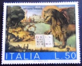 Selo postal da Itália de 1973 Triumph of Venice