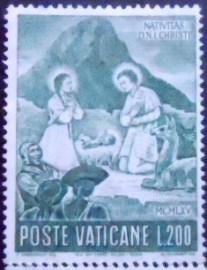 Selo postal do Vaticano de 1965 Nativity 200