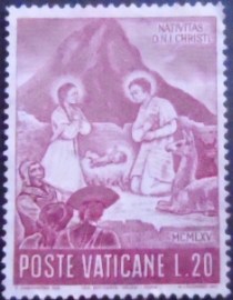 Selo postal do Vaticano de 1965 Nativity 20