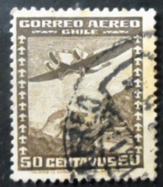 Selo postal do Chile de 1936 Wings over Chile