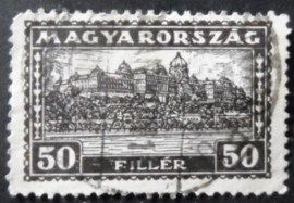 Selo postal da Hungria de 1927 Palace of Buda