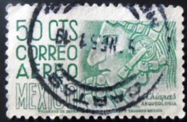 Selo postal do México de 1950 Chieftain Head
