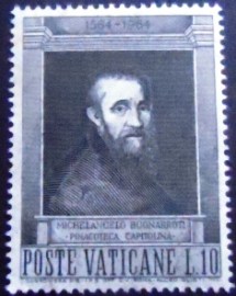 Selo postal do Vaticano de 1964 Michelangelo