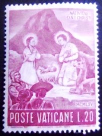 Selo postal do Vaticano de 1965 Nativity 20