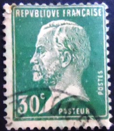 Selo postal da França 1926 Louis Pasteur 30