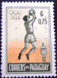 Selo postal do Paraguai de 1960 Football 75