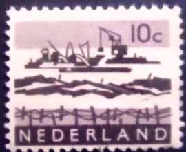 Selo postal da Holanda de 1963 Delta Works