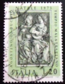 Selo postal da Itália de 1973 Musician Angels