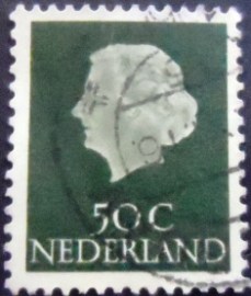 Selo postal da Holanda de 1954 Queen Juliana 35 XyA